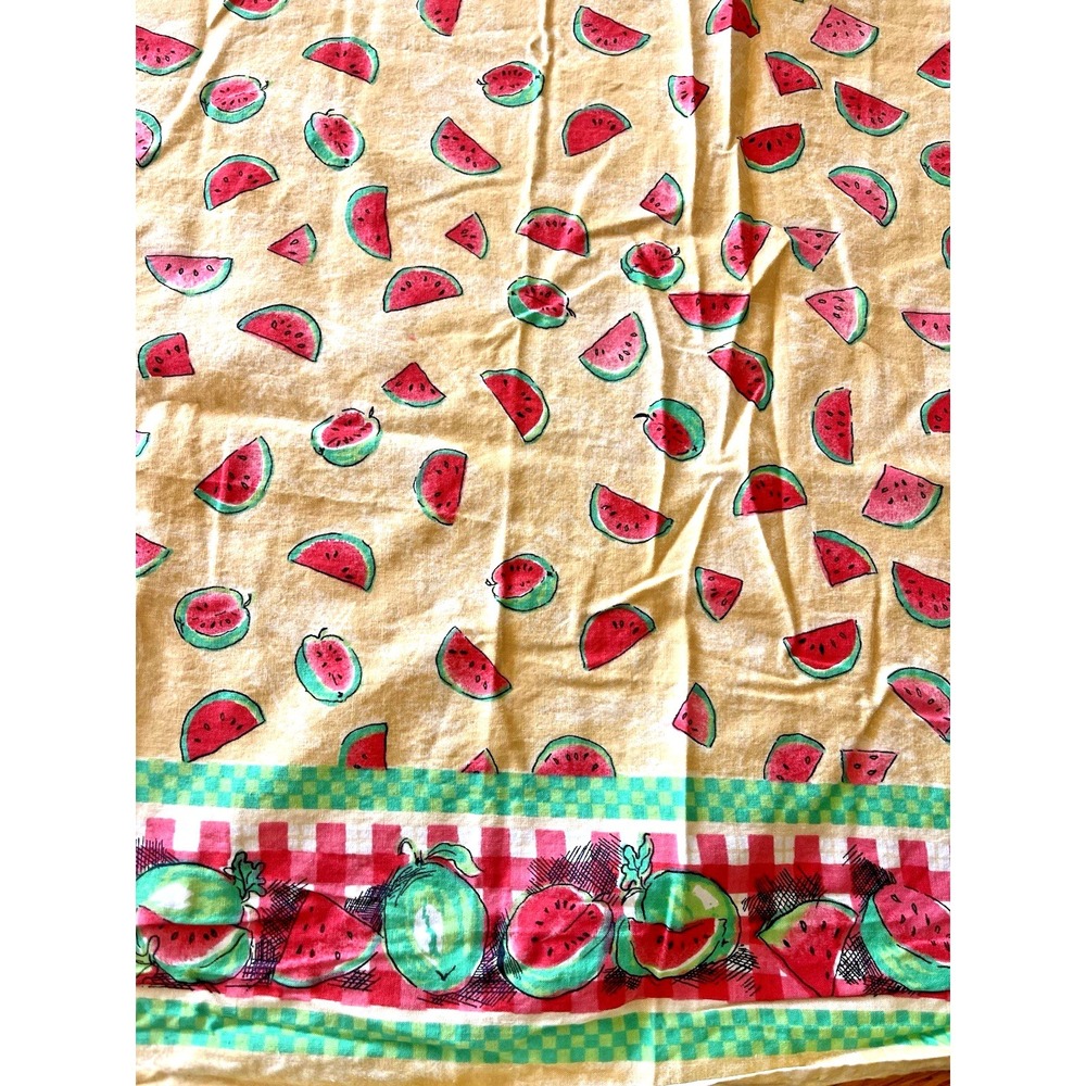 Watermelon Cloth Fabric Tablecloth 40"x80" Table Cloth Summer Cottagecore Yellow